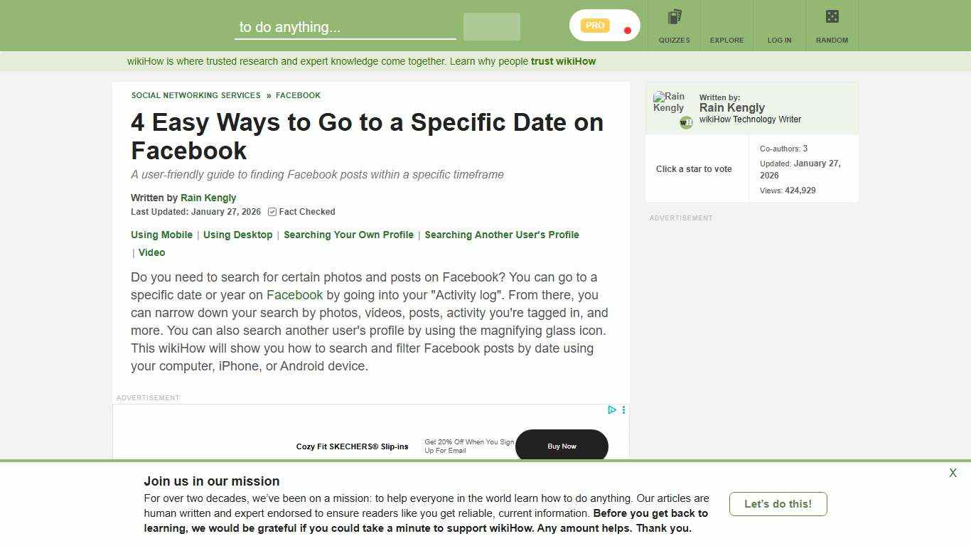 How to Jump to a Year on Facebook: Mobile and Desktop